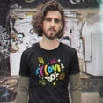 thumbnail image 2 of Playera de Hombre con Estampado Corazón Brillante en la oscuridad Retro Epoca de los 80´s Colores Fosforescentes | Diseños retro y vintage, 2 of 4