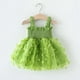 thumbnail image 3 of Vestido de niña, vestidos de princesa de verano, vestidos de malla para niñas, vestidos de niña bebé, vestidos de cuello halter, vestidos de niña bebé para niñas de 2, 3 y 4 años, 2-3T verde, 3 of 8