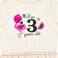 thumbnail image 4 of Inktastic I'm 3 Years Old with Flamingo and Flowers Girls Toddler Dress, 4 of 5