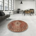 thumbnail image 4 of Ahgly Company Machine Washable Indoor Square Traditional Tomato Red Area Rugs, 4' Square, 4 of 7