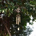 thumbnail image 5 of BRILLAR Campana de viento de madera, tono profundo, hecha a mano, para jardín, exterior, patio, hogar, 5 of 5