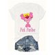 thumbnail image 1 of Women'S Pink Panther Graphic T-Shirt - Casual Crew Neck, Short Sleeve, Cotton Knit Top with "Pink Panther" Print and Cartoon Character Design, 1 of 6