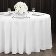 thumbnail image 1 of 1 Pc, Polyester 120" Round Tablecloth - White For Weddings, Trade Shows, Showrooms, Events, 1 of 1