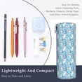 thumbnail image 3 of Kdxio Pelican Reed And Fish Print Leather Pencil Case for School Office Travel Use Zipper Closure Cylindrical Storage Pouch for Stationery or Makeup, 3 of 6