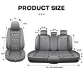 thumbnail image 4 of OTOEZ Universal Car Seat Covers 5 Seats Full Set Automotive Leather Car Seat Cushion Waterproof Front Rear Seat Cover Protector, 4 of 10