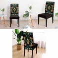 thumbnail image 2 of Multicolored Aztec Dining Chair Cover Set of 4,Rustic Tribal Patterns Ethnic Bohemian Stretch Chair Protectors Slipcover,Spandex Kitchen Chair Seat Back Cushion Slip Cover for Dining Room,Party,Hotel, 2 of 6