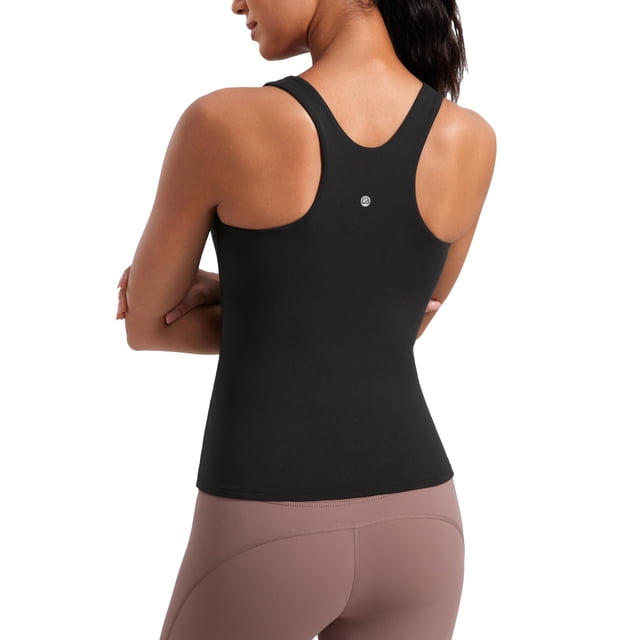 Top sin mangas CRZ YOGA Butterluxe con espalda racer y sujetador acolchado XL Negro