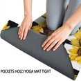 thumbnail image 3 of Checkerboard Sunflower Pattern Hot Yoga Mat Towel Non Slip for Hot Yoga - Quick-Drying Yoga Mat Cover with 4 Corner Pockets with Travel Bag - Hot Yoga Towel Non Slip 70"x26", 3 of 6