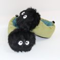 thumbnail image 2 of Animación creativa periférica zapatillas de carbón de carbón negro invierno hogar cálido pareja creativa zapatos de algodón de felpa zapatillas de algodón de dibujos animados, 2 of 5