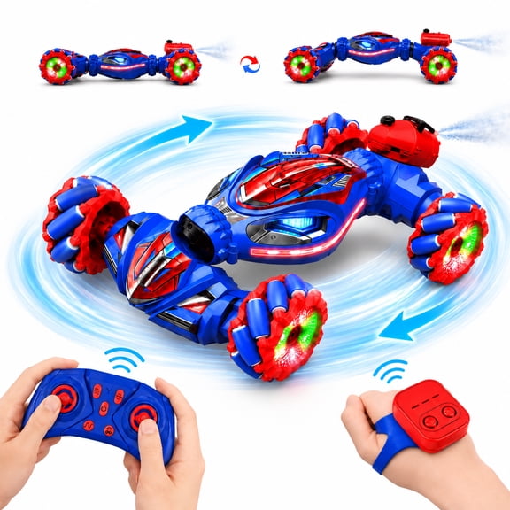 JBeeCtrl Remote Control Cars for Boys Gesture Sensing RC Stunt Car Boys Toys 6-8-12 Year Old 360° Rotating 4WD Remote Control Twist Stunt Car Christmas Birthday Gifts for Kids Boys