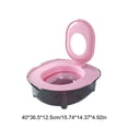 thumbnail image 3 of EGNMCR Kitty Toilet Training Device Washdown Litter Box Odor Control Spray Proof Litter Box Extra Large Plasti c Cat Litter B ox, 3 of 6