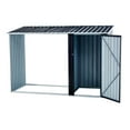 thumbnail image 4 of Firewood Storage Shed, Outdoor Firewood Rack, Outdoor Storage Shed with Log Holder, Firewood Shelter for Patio, Anthracite Galvanized Steel, 4 of 9