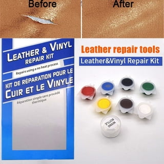 Homchum Brown Leather Repair Kits for Couches, Vinyl and Leather Repair  Kit, Leather Scratch, Tears & Burn Holes Repair for Refurbishing  Upholstery, 5