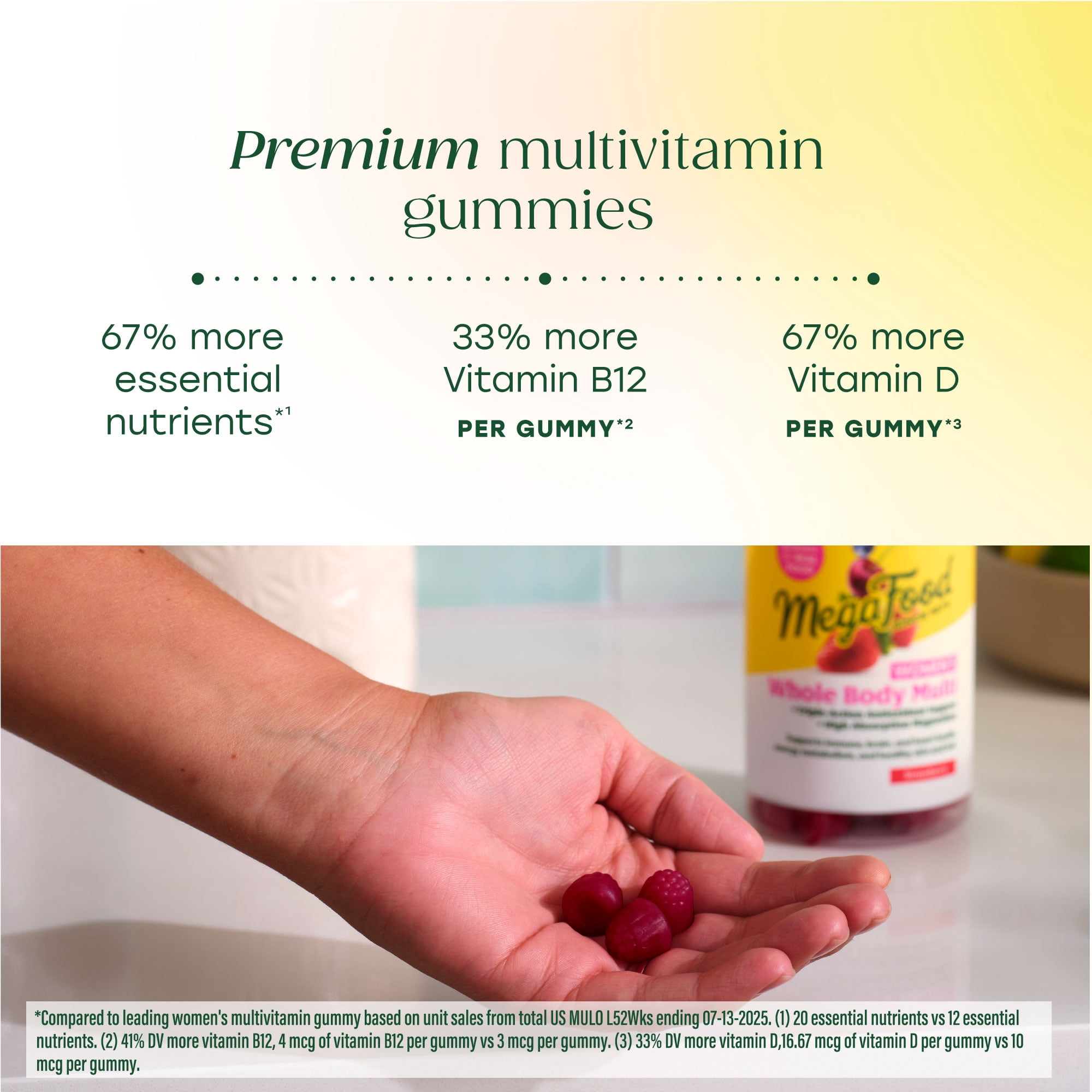 MegaFood Women’s Multivitamin Gummies, Whole Body Multivitamin for Women, General Wellness, Brain, Heart and Immune Support, 90 Gummies
