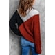 thumbnail image 2 of ABPHQTO Suéter de cuello alto con hombros caídos y bloque de color negro para mujer, 2 of 5