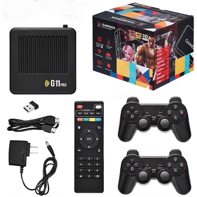 G11 Pro Game Box 4k Hd Tv Game Stick Video Game Console Built In 40000+ Retro Games Portable Game Player Wireless Gamepad