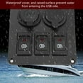 thumbnail image 4 of Car Power Splitter, Car Adapter Dual USB Water Proof DC LED Switch Panel Easy To Install ABS Flame Retardant Material  For Marine For Car, 4 of 8