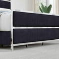 thumbnail image 5 of VanAcc King Upholstered Bed Frame with 59" Tall Headboard & Footboard/Black, 5 of 7