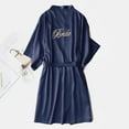 thumbnail image 5 of Seductiva Clothing Women Robes Women's Soild Satin Sleepwear Pajamas Bathrobe Nightgown for Bride Wedding Party Shower Spa House Long Robe for Women, 5 of 5