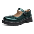 thumbnail image 1 of Chaussures Gothiques Oxford pour Femmes - Chaussures Plates, Cheville Attachée, Bout Rond pour Robes Décontractées, Travail et Campus, 1 of 2