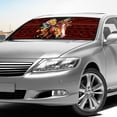 thumbnail image 4 of FORUDESIGNS Horse Amercian Tribal Print Car Windshield Sun Shade Thicken Car Sun Visor Protector Automotive Glass Sunshade Heat UV Protection Visor Accessories Keep Vehicle Cooler, 4 of 7