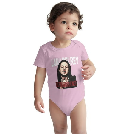 

Lana-Del Baby Onesie Rey Ultraviolence Toddler Baby Boys Girls Short-Sleeve Bodysuits Cotton Romper Pink 3 Months