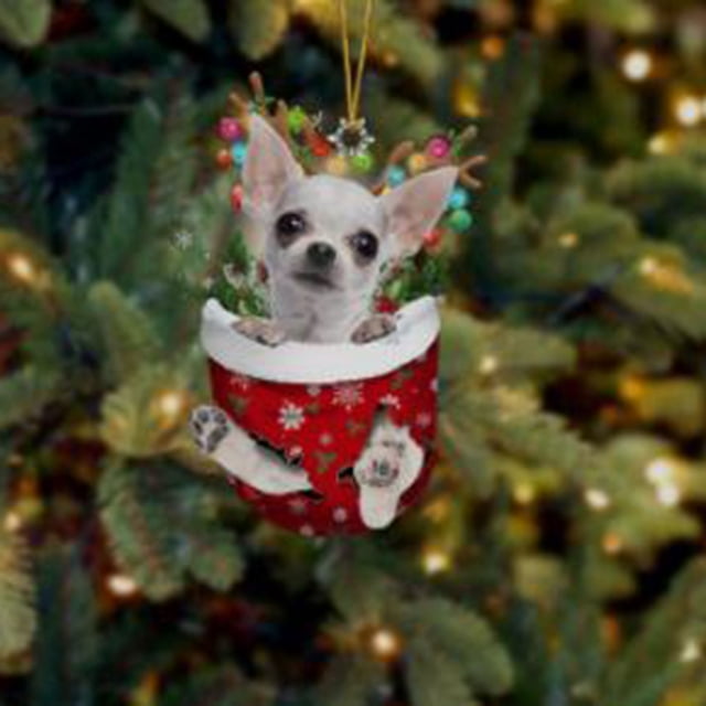 LSLJS Hanging Ornaments, Funny Christmas Tree Decorations, Suitable for Dogs - Gifts for Dog Lovers - Christmas Decorations - Lovely Stockings Dog Christmas Tree, Christmas Decorations