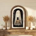 thumbnail image 4 of Vintage Halloween Wall Decor,Spooky Ghost Arch Spooky Decor,Wooden Rustic Double-Layer Halloween Table Decor for Door Frame Shelf Wall Halloween Party Home Decoration - Style A, 4 of 5