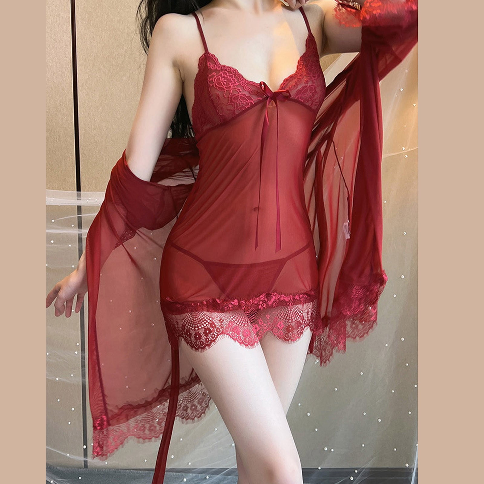 nsendm Female Underwear Adult Sexy Lingerie Set Light