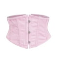 thumbnail image 3 of WZXFASHION Short Corset Belt Waist Trainer Tummy Control Fashion Body Shaper Pink XL, 3 of 4
