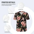 thumbnail image 3 of KLL Rose Flowers for Men's Baseball Shirts,Short Sleeve Casual Shirts Button Down Shirt for Men Beach Summer Wedding Shirt-Medium, 3 of 7