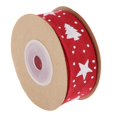 thumbnail image 3 of Cinta navideña, cintas para árboles, cinta de poliéster para manualidades rojo, 3 of 9