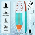thumbnail image 3 of Inflatable Paddle Boards Stand Up Paddleboard Wide Stable with Premium SUP Paddle Board Accessories for All Skill Levels with Fins, Adjustable Paddle, Pump, Backpack, Leash, 3 of 8