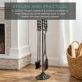 thumbnail image 5 of Best Choice Products 5-Piece Fireplace and Firepit Iron Tool Set w/ Tongs, Poker, Broom, Shovel, Stand - Pewter, 5 of 7