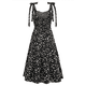 thumbnail image 3 of Vestido de Verano Informal con Escote en V, Color Negro, Talla XL, 3 of 10