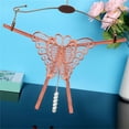 thumbnail image 2 of BKQCNKM Thongs for Women, Lace Underwear for Women, Lace Thongs, Cutout Pendant Pearl Beads Butterfly G String Thong Underpants, Valentines Day Underwear,Hot Pink L, 2 of 8