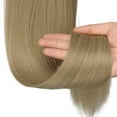 thumbnail image 3 of LAICAIW Longue Rallonge de Queue de Cheval Droite 26 Pouces, Rallonges de Cheveux Synthétiques Enveloppantes pour Queue de Cheval, Postiche à Clip pour Femmes, Blond Pâle Mélange Blond Délavé Uniforme, 3 of 7