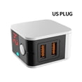 thumbnail image 4 of braveheart Wall 2 .4A Mobile Phone Fast Charging LED Display EU US 3 Port Charger For, 4 of 6