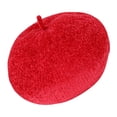 thumbnail image 3 of Chic Mujeres Niñas Artista Invierno Cálido Gorro liso Gorro Sombrero Desgaste de la cabeza rojo Colcomx Sombreros de boina para mujeres, 3 of 8