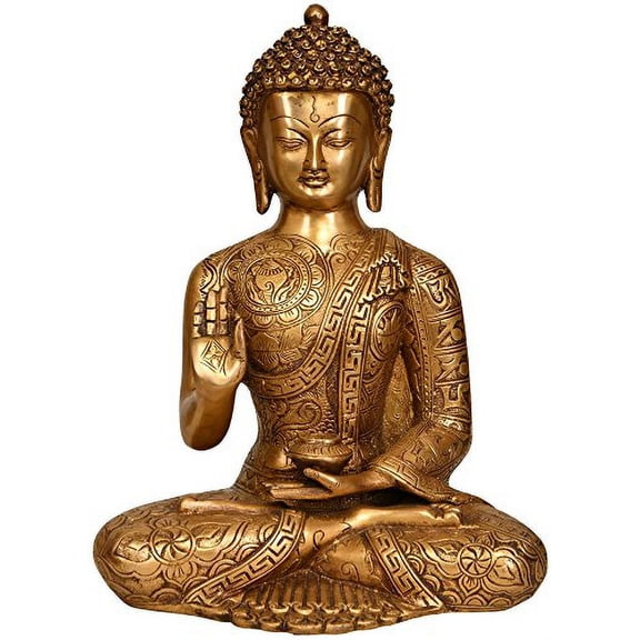 Exotic India Buddha Brass Statue