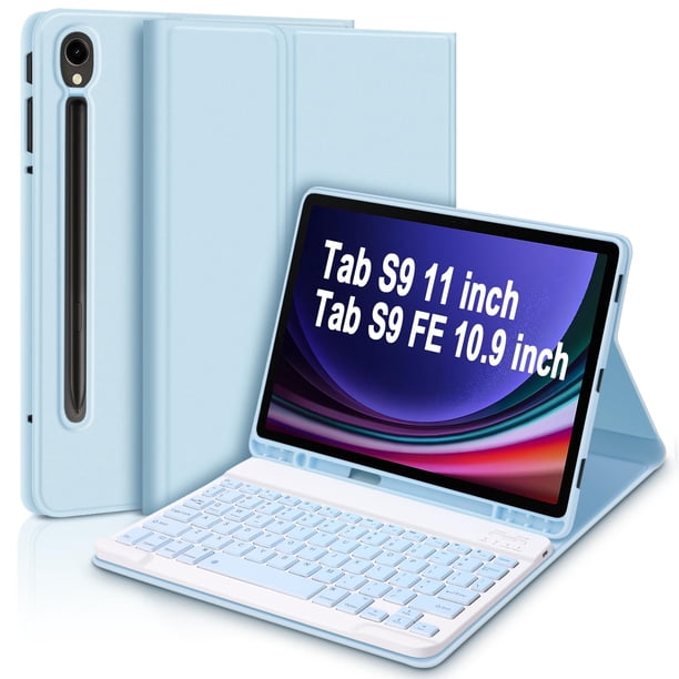 Funda de teclado GOKOCO para Samsung Galaxy Tab S9 FE 10.9/S9 11