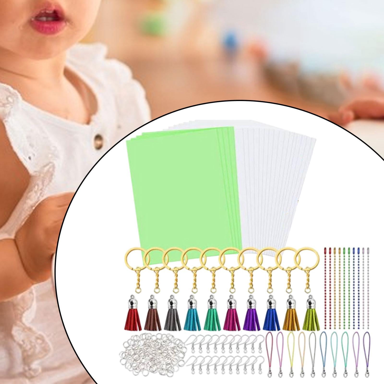 S SERENABLE 20Pcs Heat Shrinkable Sheet Materials DIY Supplies Art Crafting Project Heat Shrink Film Papers Kit for Father'S Day Necklace