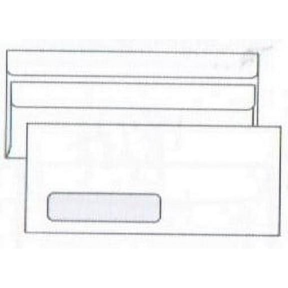 No. 10 Side Seam White C Window Envelopes w Flip-Stik®, 4-1/8" x 9-1/2", Digi-Clear® 24-lb Paper w Smooth Laser Finish, Laser Compatible (SFI Certified) - Box of 500 Envelopes
