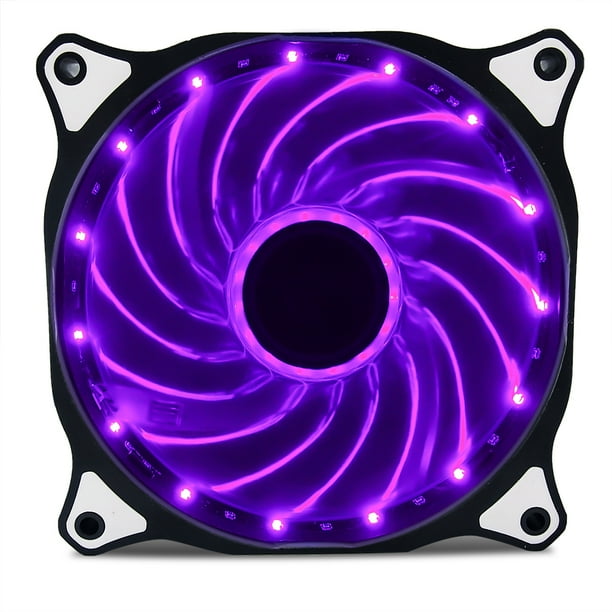 Vetroo 120mm Purple 15LEDs Cooling Fan for Computer PC Cases, CPU