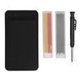 thumbnail image 1 of Carpenter Pencil Kit, Built In Sharpener Mechanical Woodworking Pencil Kit Erasable Easy Carrying Clean Writing With Storage Bag For Builders Black,Red, 1 of 8