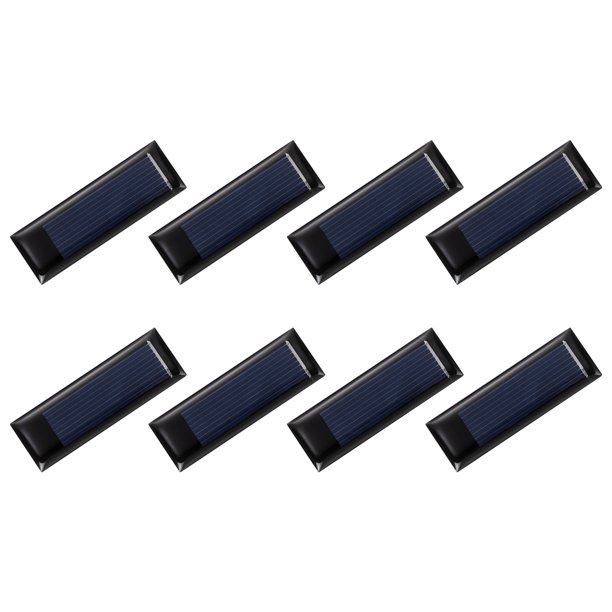 Uxcell 8Pcs 0.5V 0.05W 100.0mA Mini Paneles Solares Celdas Fotovoltaicas Pequeñas para Cargar Materiales de Juguetes Eléctricos DIY