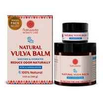 Natruveda Natural Vulva Balm and Vaginal Moisturizer for Dryness, Feminine Care, Rose & Sandalwood, 3.53 Oz (100 Gm)