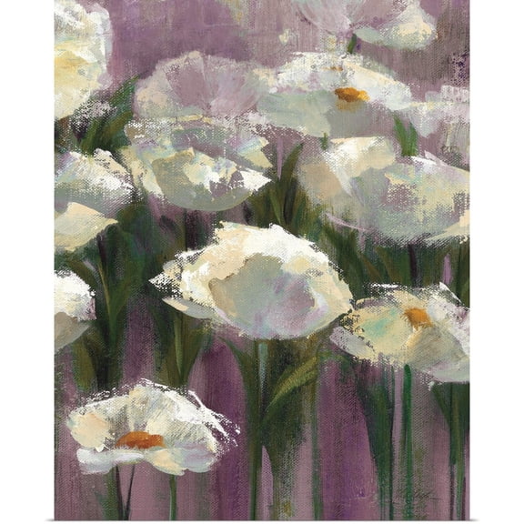 Great BIG Canvas | Rolled Silvia Vassileva Poster Print entitled Anemones by the Lake Purple III