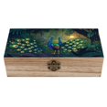 thumbnail image 1 of Pavo Real Caja Organizadora de Madera Rústica - Caja Decorativa Multifuncional para Escritorio, Hogar, Oficina, Joyas y Manualidades, 1 of 6