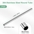 thumbnail image 3 of Uxcell 2Pack 304 Stainless Steel Tube, 14mm OD 0.5mm Wall Thick 300mm L Straight Tubing, 3 of 7